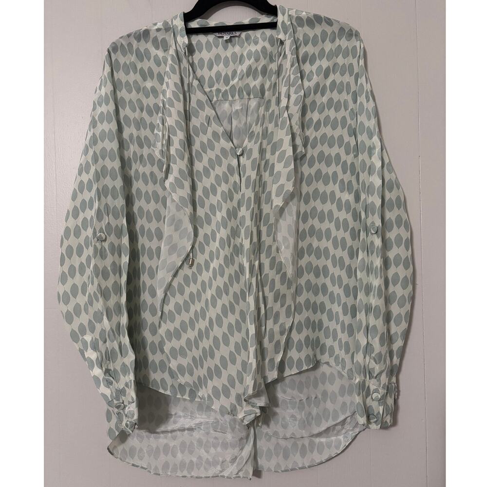 Benares Size Small Hi Lo Hem Pleated Top